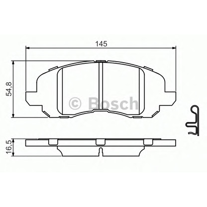 Photo Brake Pad Set, disc brake BOSCH 0986494575