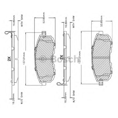 Photo Brake Pad Set, disc brake BOSCH F03B150071