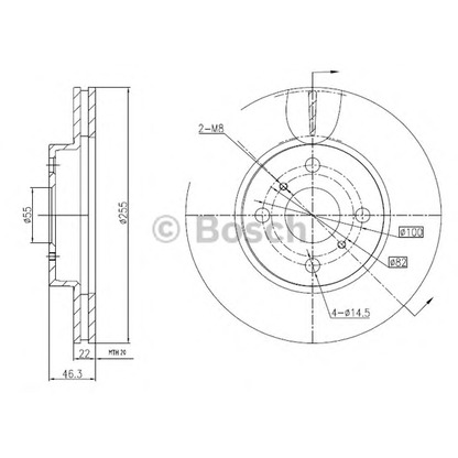 Photo Disque de frein BOSCH 0986BB4291