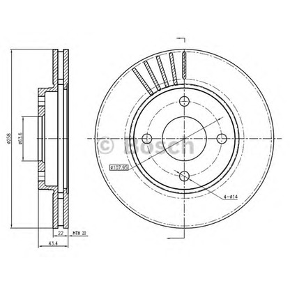 Photo Brake Disc BOSCH 0986BB4295