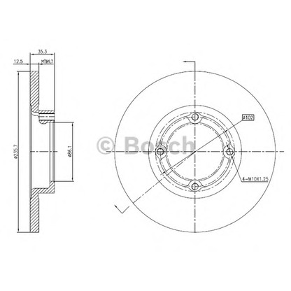 Zdjęcie Tarcza hamulcowa BOSCH 0986BB4297