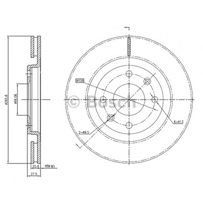 Foto Disco  freno BOSCH 0986BB4303