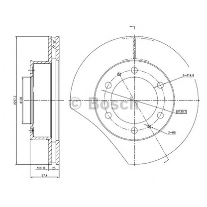 Фото Тормозной диск BOSCH 0986BB4315