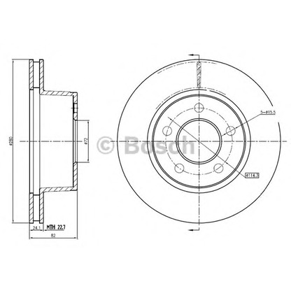 Photo Disque de frein BOSCH 0986BB4340