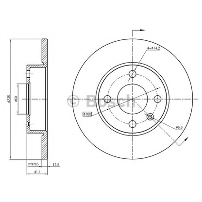 Photo Brake Disc BOSCH 0986BB4342