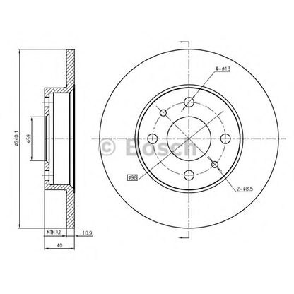 Foto Disco  freno BOSCH 0986BB4351