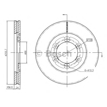 Photo Brake Disc BOSCH 0986BB4365