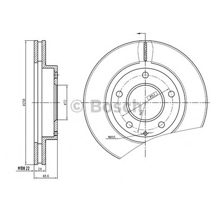 Photo Brake Disc BOSCH 0986BB4366