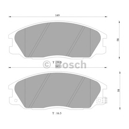 Photo Kit de plaquettes de frein, frein à disque BOSCH 0986505099