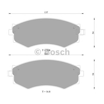 Photo Kit de plaquettes de frein, frein à disque BOSCH 0986505224