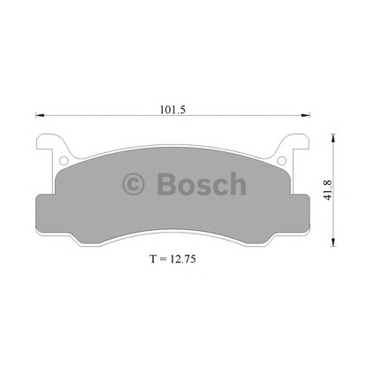 Photo Kit de plaquettes de frein, frein à disque BOSCH 0986505356