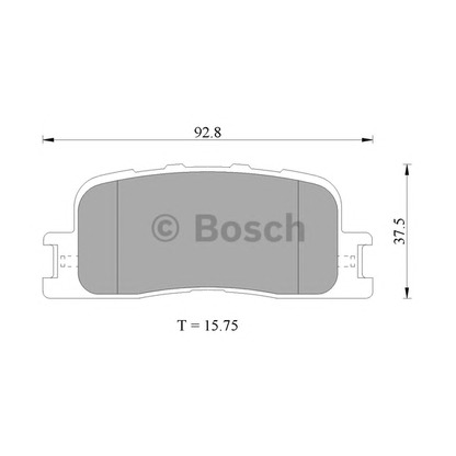 Фото Комплект тормозных колодок, дисковый тормоз BOSCH 0986505403