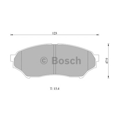 Фото Комплект тормозных колодок, дисковый тормоз BOSCH 0986505669