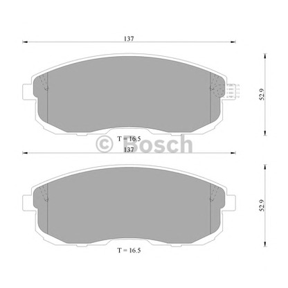 Фото Комплект тормозных колодок, дисковый тормоз BOSCH 0986505792