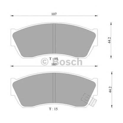 Фото Комплект тормозных колодок, дисковый тормоз BOSCH 0986505942