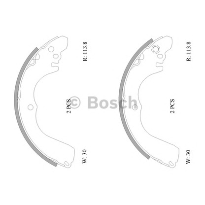 Zdjęcie Zesatw szczęk hamulcowych BOSCH 0986AB0007