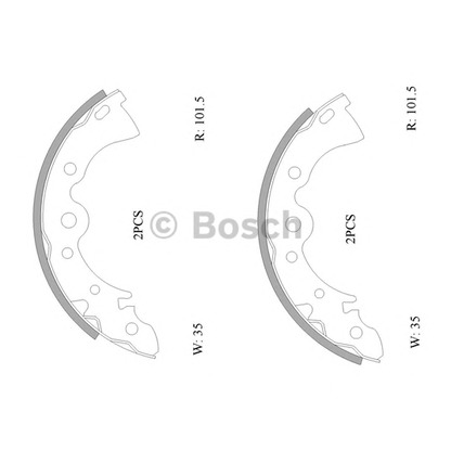 Фото Комплект тормозных колодок BOSCH 0986AB0040