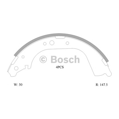 Photo Jeu de mâchoires de frein BOSCH 0986AB0106