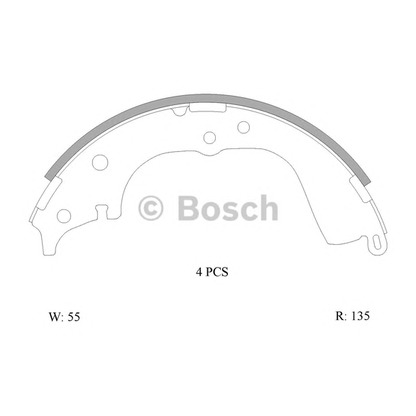 Photo Jeu de mâchoires de frein BOSCH 0986AB0115