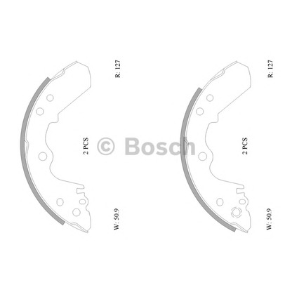 Photo Brake Shoe Set BOSCH 0986AB0192