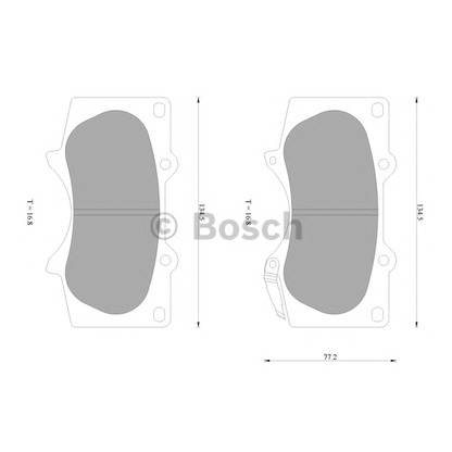 Photo Brake Pad Set, disc brake BOSCH 0986AB0261