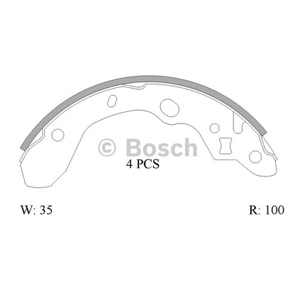 Photo Jeu de mâchoires de frein BOSCH 0986AB0919