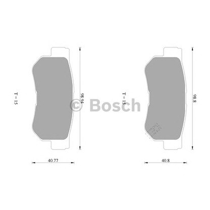 Фото Комплект тормозных колодок, дисковый тормоз BOSCH 0986AB1020