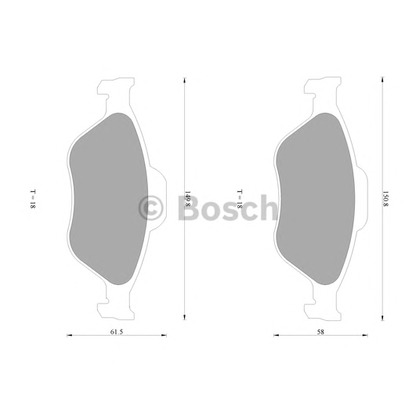 Photo Brake Pad Set, disc brake BOSCH 0986AB1060