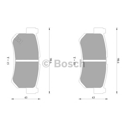 Photo Brake Pad Set, disc brake BOSCH 0986AB1066