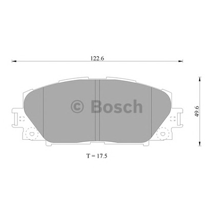 Фото Комплект тормозных колодок, дисковый тормоз BOSCH 0986AB1080