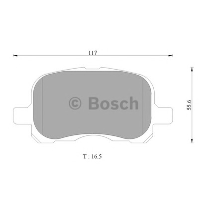 Photo Kit de plaquettes de frein, frein à disque BOSCH 0986AB1129