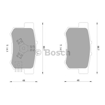 Photo Brake Pad Set, disc brake BOSCH 0986AB1380