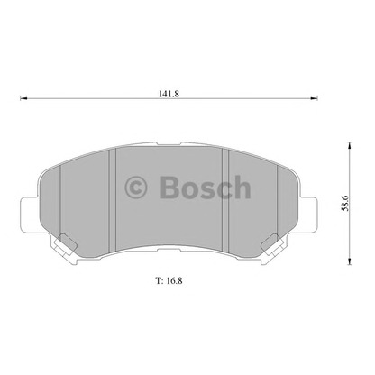 Photo Kit de plaquettes de frein, frein à disque BOSCH 0986AB1386