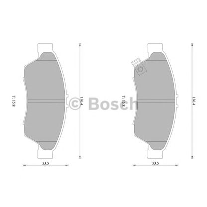 Foto Kit pastiglie freno, Freno a disco BOSCH 0986AB1399