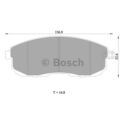 Photo Kit de plaquettes de frein, frein à disque BOSCH 0986AB1407