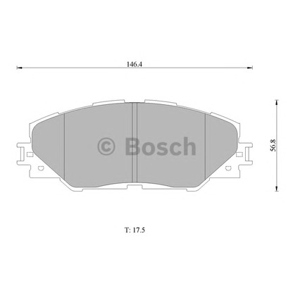 Foto Bremsbelagsatz, Scheibenbremse BOSCH 0986AB1422