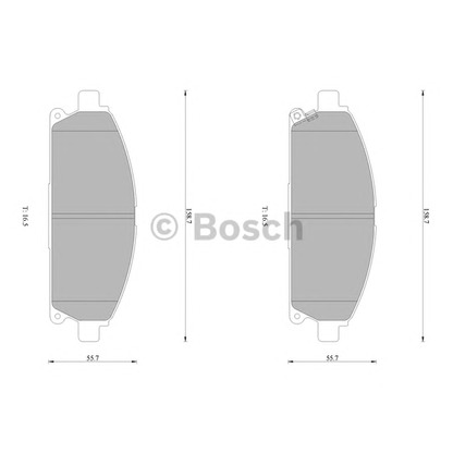 Photo Brake Pad Set, disc brake BOSCH 0986AB1428