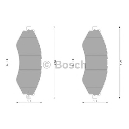 Фото Комплект тормозных колодок, дисковый тормоз BOSCH 0986AB1433