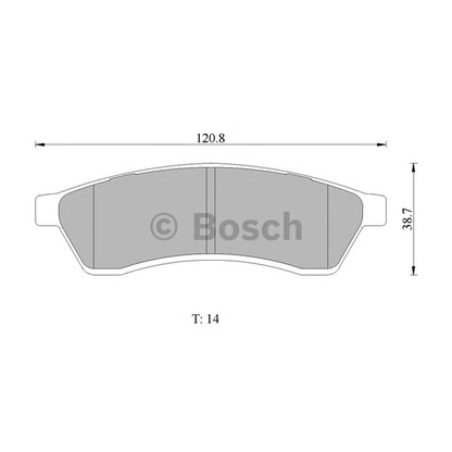 Photo Brake Pad Set, disc brake BOSCH 0986AB1463