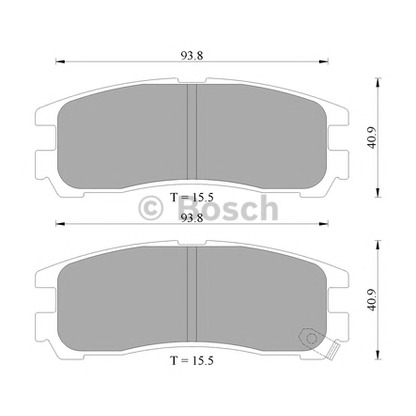 Photo Brake Pad Set, disc brake BOSCH 0986AB2011