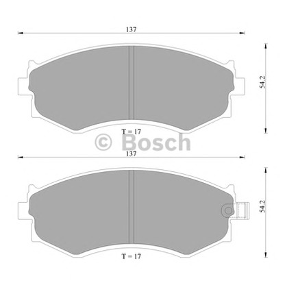 Photo Kit de plaquettes de frein, frein à disque BOSCH 0986AB2030