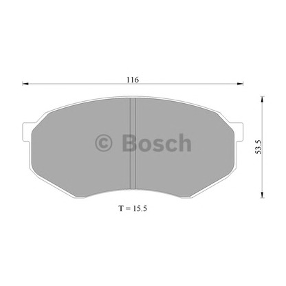 Фото Комплект тормозных колодок, дисковый тормоз BOSCH 0986AB2037