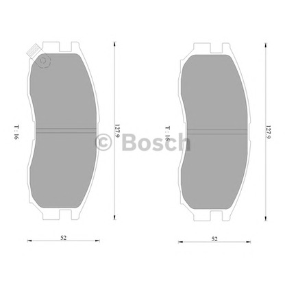 Photo Kit de plaquettes de frein, frein à disque BOSCH 0986AB2064