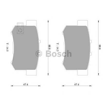 Foto Juego de pastillas de freno BOSCH 0986AB2206