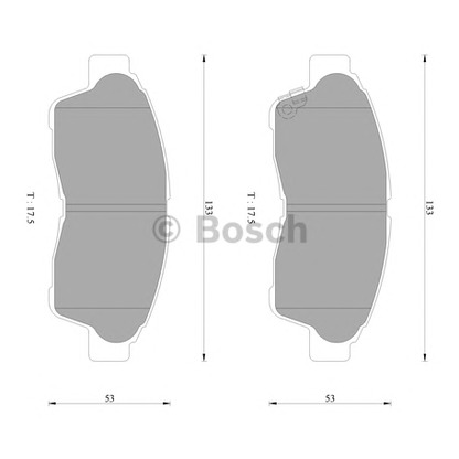 Фото Комплект тормозных колодок, дисковый тормоз BOSCH 0986AB2242