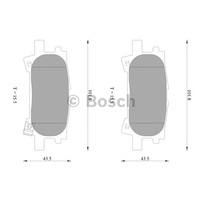 Photo Brake Pad Set, disc brake BOSCH 0986AB2260