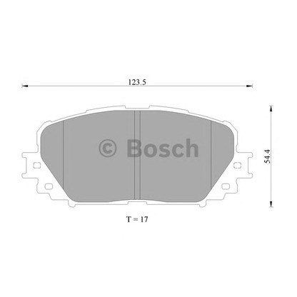 Фото Комплект тормозных колодок, дисковый тормоз BOSCH 0986AB2268