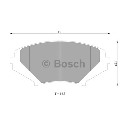 Фото Комплект тормозных колодок, дисковый тормоз BOSCH 0986AB2294