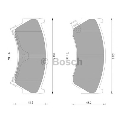 Photo Kit de plaquettes de frein, frein à disque BOSCH 0986AB2307