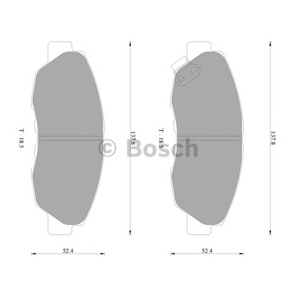 Фото Комплект тормозных колодок, дисковый тормоз BOSCH 0986AB2320